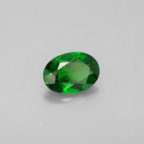 Diopside cromifero naturale verde da 0,79 ct, taglio ovale, VVS-VS