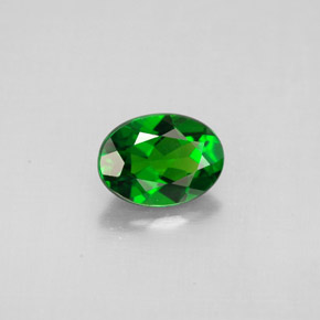 Diopside cromifero naturale verde da 0,88 ct, taglio ovale, VS