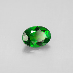 Diopside cromifero naturale verde da 0,88 ct, taglio ovale, VS