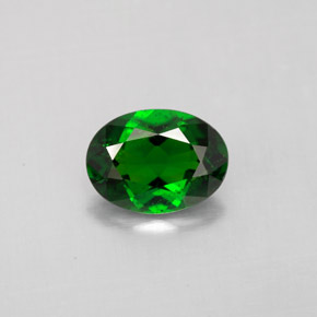 Diopside cromifero naturale verde da 1,15 ct, taglio ovale, VS-SI