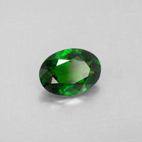 Diopside cromifero naturale verde da 1,15 ct, taglio ovale, VS-SI