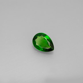 Diopside cromifero naturale verde da 0,58 ct, taglio a pera, VVS-VS
