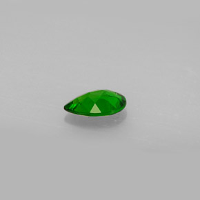Diopside cromifero naturale verde da 0,58 ct, taglio a pera, VVS-VS
