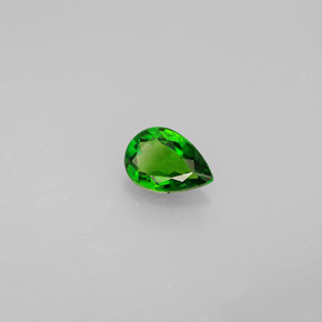 Diopside cromifero naturale verde da 0,51 ct, taglio a pera, VVS-VS