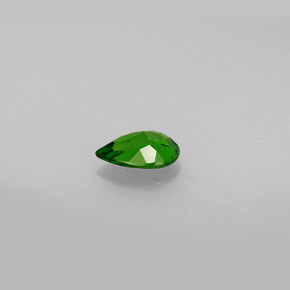 Diopside cromifero naturale verde da 0,51 ct, taglio a pera, VVS-VS