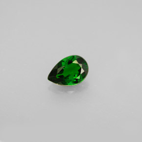 Diopside cromifero naturale verde da 0,72 ct, taglio a pera, VVS-VS