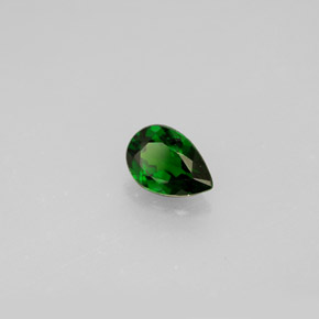 Diopside cromifero naturale verde da 0,72 ct, taglio a pera, VVS-VS