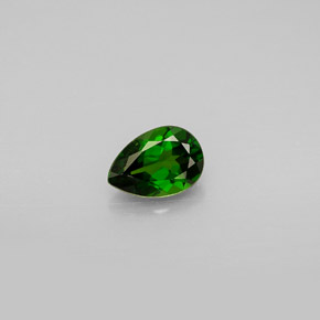 Diopside cromifero naturale verde da 0,78 ct, taglio a pera, VVS-VS