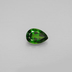 Diopside cromifero naturale verde da 0,78 ct, taglio a pera, VVS-VS