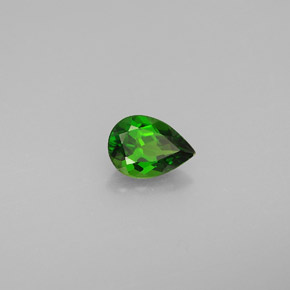 Diopside cromifero naturale verde da 0,65 ct, taglio a pera, VS