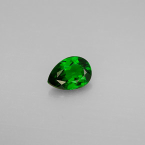 Diopside cromifero naturale verde da 0,73 ct, taglio a pera, VS