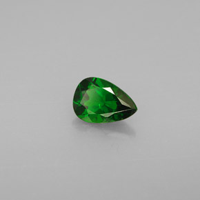 Diopside cromifero naturale verde da 0,74 ct, taglio a pera, VS
