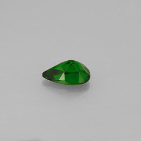 Diopside cromifero naturale verde da 0,74 ct, taglio a pera, VS