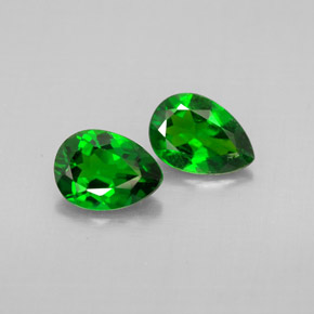 Gemme di Diopside di cromo Verde naturale da  ct, Forma a pera, VVS-VS