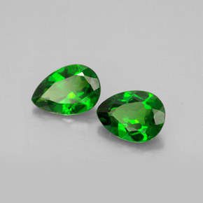 Gemme di Diopside di cromo Verde naturale da  ct, Forma a pera, VVS-VS