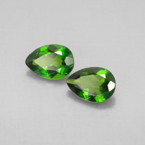 Gemme di Diopside di cromo Verde naturale da  ct, Forma a pera, VVS-VS