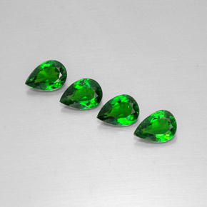 Gemme di Diopside di cromo Verde naturale da  ct, Forma a pera, VVS-VS