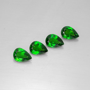 Gemme di Diopside di cromo Verde naturale da  ct, Forma a pera, VVS-VS