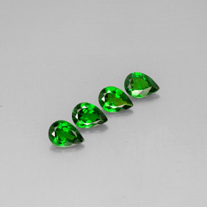Gemme di Diopside di cromo Verde naturale da  ct, Forma a pera, VVS-VS