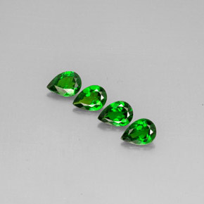 Gemme di Diopside di cromo Verde naturale da  ct, Forma a pera, VVS-VS
