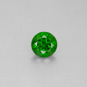 Diopside cromifero naturale verde da 0,49 ct, taglio rotondo, VS
