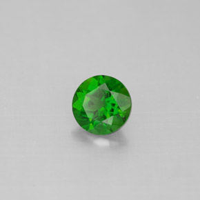 Diopside cromifero naturale verde da 0,49 ct, taglio rotondo, VS