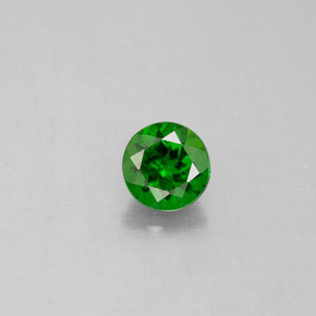 Diopside cromifero naturale verde da 0,56 ct, taglio rotondo, VS