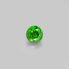 Diopside cromifero naturale verde da 0,56 ct, taglio rotondo, VS
