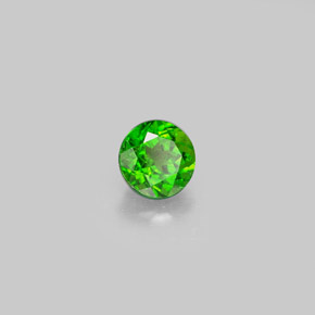 Diopside cromifero naturale verde da 0,56 ct, taglio rotondo, VS