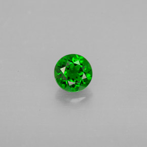 Diopside cromifero naturale verde da 0,49 ct, taglio rotondo, VS