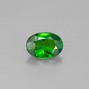 Diopside di cromo Verde naturale da 0.75 ct, Taglio ovale, VS-SI