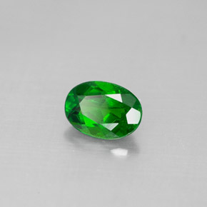 Diopside cromifero naturale verde da 0,87 ct, taglio ovale, VS-SI