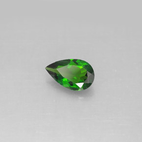Diopside cromifero naturale verde da 0,72 ct, taglio a pera, VS
