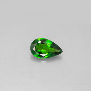Diopside cromifero naturale verde da 0,74 ct, taglio a pera, VS