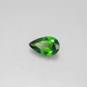 Diopside cromifero naturale verde da 0,74 ct, taglio a pera, VS