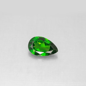 Diopside cromifero naturale verde da 0,79 ct, taglio a pera, VS