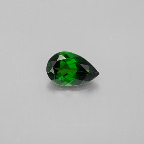 Diopside cromifero naturale verde da 0,90 ct, taglio a pera, VVS-VS