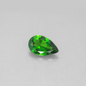 Diopside cromifero naturale verde da 0,74 ct, taglio a pera, VS