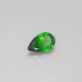Diopside cromifero naturale verde da 0,74 ct, taglio a pera, VS