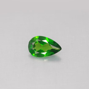 Diopside cromifero naturale verde da 0,71 ct, taglio a pera, VS