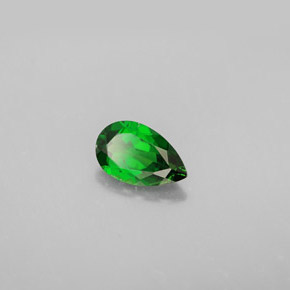 Diopside cromifero naturale verde da 0,83 ct, taglio a pera, VS