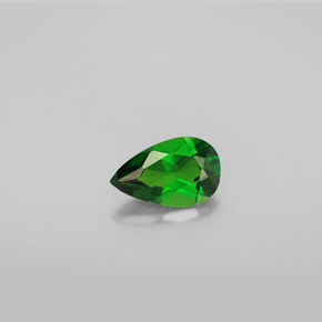 Diopside cromifero naturale verde da 0,77 ct, taglio a pera, VS