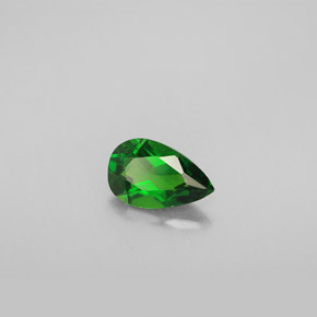 Diopside cromifero naturale verde da 0,77 ct, taglio a pera, VS