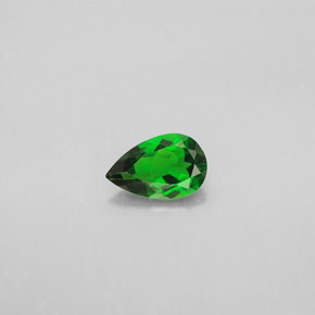 Diopside cromifero naturale verde da 0,68 ct, taglio a pera, VS
