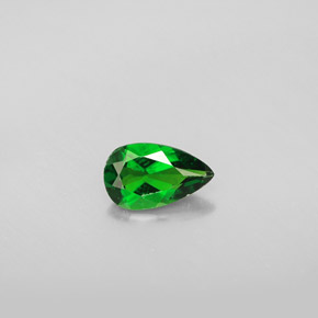 Diopside cromifero naturale verde da 0,77 ct, taglio a pera, VS