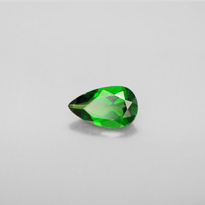 Diopside cromifero naturale verde da 0,77 ct, taglio a pera, VS