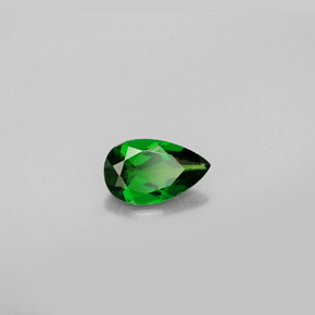 Diopside cromifero naturale verde da 0,77 ct, taglio a pera, VS