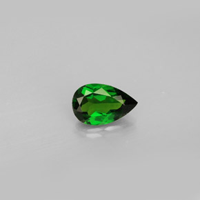 Diopside cromifero naturale verde da 0,76 ct, taglio a pera, VS