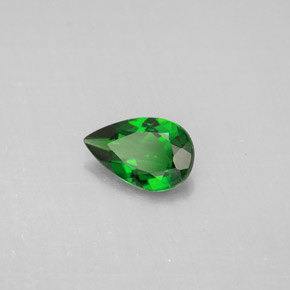 Diopside di cromo Verde naturale da 0.76 ct, Forma a pera, VS