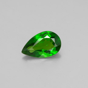 Diopside cromifero naturale verde da 0,66 ct, taglio a pera, VS